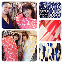 ベースカラー診断士®の資格を持ったカラーコンシェルジュがお客様のベースカラーやイメージに合う色柄をお選びするお手伝い