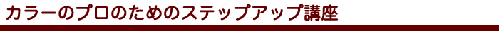 カラーのプロのためのステップアップ講座